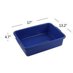 Xyskin 4-Pack Commercial Bus Tubs Box/Tote Stackable Plastic Utility 13 Liter
