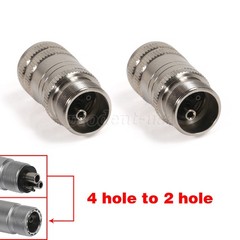 Dental High Speed Handpiece Adapter Hole Changer 4Hole M4 to Borden 2Hole B2 pr