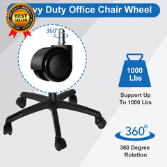 Office Chair Wheels Replacement 5 Pcs 2 Inch Office Chair Casters Heavy Duty