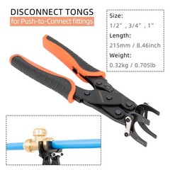 Push to Connect Removal Tool For 1/2”, 3/4”, 1” Push Fitting Pex Removal Tool