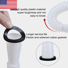 Gas Can Spout Replacement Kit, Gas Can Nozzle Replacement (2 Kit-White) All Gask