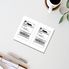 Shipping Labels with Self Adhesive, Square Corner, for Laser & Inkjet Printers,
