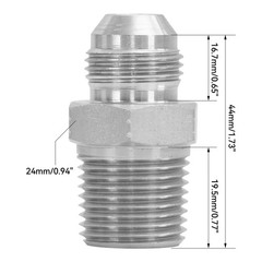 HFS(R) 10PCS 1/2″ NPT Male to 1/2″ JIC Male Flared Tube Fitting Carbon Steel