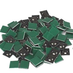 NiftyPlaza 100 Pack Black Cable Tie Mounts Self ADHESIVE Clips Base 30mm x 30mm