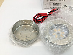 WAC HR-LED87-BN, LED Button Light 2.25 inch Brushed Nickel Puck Light 3000K