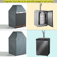 Kegerator Cover with 600D Waterproof Oxford Fabric for Protecting Outdoor or …