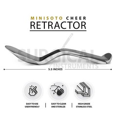 5 Pcs Minnesota Cheek Retractor Set Dental Mouth Opener Surgical German Grade