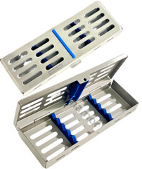 GERMAN DENTAL AUTOCLAVE STERILIZATION CASSETTE TRAY BOX RACK FOR 5 INSTRUMENTS
