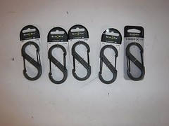 NEW LOT OF 5 NITE IZE SBP4-03-26B Carabiner Clip 3-1/2 In. Plastic GREEN (P)