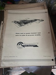 Cockshutt 1022 Undermount Cultivator Parts List Book Manual