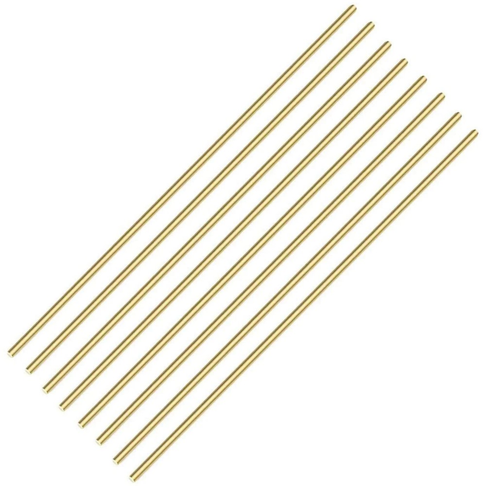 8 PCS 4mm/ 5/32 Inch Brass Rod x 12 Inches(8 PCS), Golden