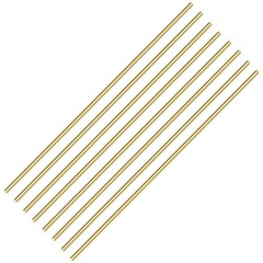 8 PCS 4mm/ 5/32 Inch Brass Rod x 12 Inches(8 PCS), Golden