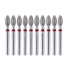 5 Box AZDENT Dental Diamond Burs Football Fine #368-023F RED 10pcs/Kit