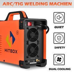 HITBOX 200A AC/DC HF TIG Welder Aluminum Pulse MMA 220V W/Foot Pedal Machine NEW