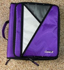 Case-it Universal 2-Inch 3-Ring Zipper Binder Holds 13 Inch Laptop/Tablet LT-007