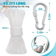 49.2FT Floating Safety Rope for Kayak Inflatable Boat Swimming Rescue
