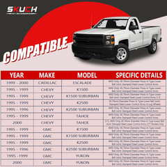 4WD Front End 15pc Suspension Kit for Chevy GMC K1500 K2500 Suburban Tahoe Yukon