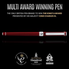 Deep Crimson Red Rollerball Stunning Red Lacquer Luxury Pen with Chrome Fini…
