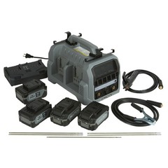 Klutch Cordless Welder Kit, KLiQ 20V, 200 Amps, 4-Pack 8.0Ah Batteries,
