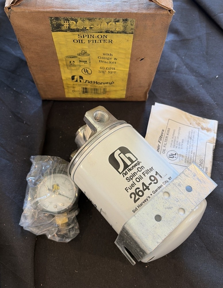 Oil Filter For Beckett Oil Burning Equipment 264-91 Sid Harvey’s 40 GPH, 3/8”NPT