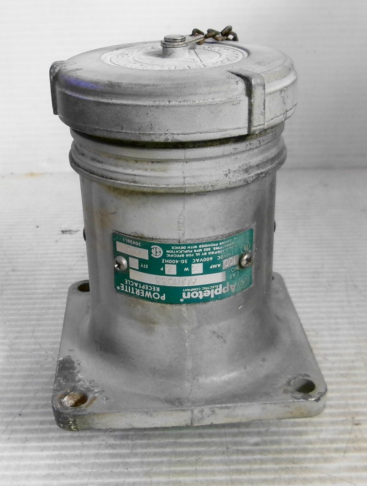Appleton ACR1033 Pin & Sleeve Receptacle 100A 3W 3P 250VDC 600VAC 50-400Hz