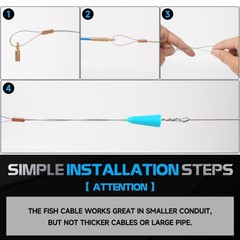 32.2FT Fiberglass Glow Rods for Wire Pulling – Electrical Cable Fishing Kit with
