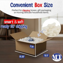 MT Products Off-White Packing Peanuts for Fragile (Approximately 1 Cubic Foot)