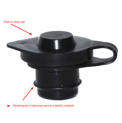 Set of 10 Black Easy Install Gas Can Air Vents for Plastic Containers Free Ship!