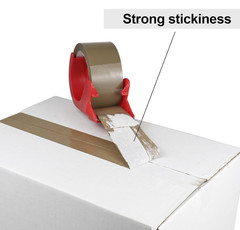 Brown Packing Tape with Dispenser, 2.4 Mil 1.88 Inch X 60 Yards, 6 Refills Rolls
