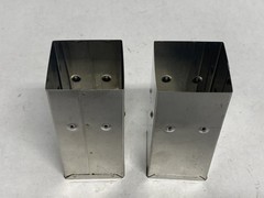 (2) BOEKEL Laboratory Stainless Sterilizing Autoclave Square Pipet Box Can 1366