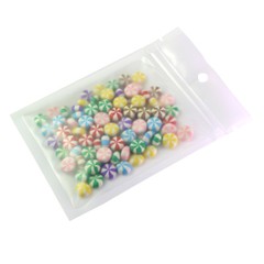 Multi-Sizes Matte Clear White Mylar Zip Lock Pouch Bag w/ Round Holes B02