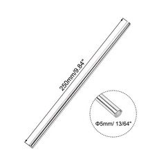 2pcs 5mm x 250mm 304 Stainless Steel Solid Round Rod for RC DIY Craft Tool
