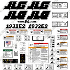 Fits JLG 1932E2 Decal Kit Scissor Lift – Warning Sticker Set Logos – 3M Vinyl!