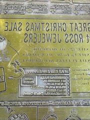 Vintage Metal Printing Plate CHRISTMAS JEWELERS ADVERTISING NEWSPAPER