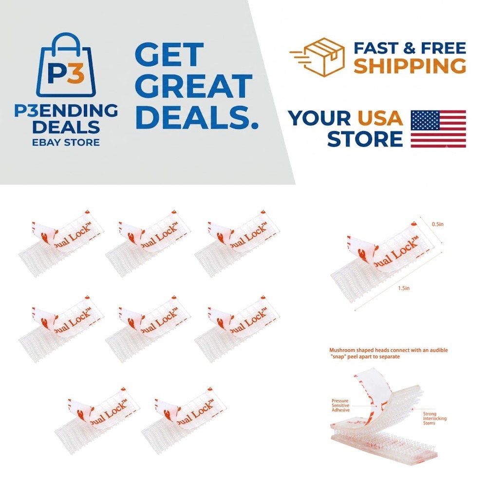 High Temp, Water-Resistant 8 Pcs Toll Tag Mounting Strips – Secure Adhesive Bond