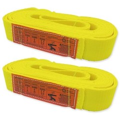2″ x 20ft Heavy Duty Webbing Sling Straps – 2 Pack Lifting Rigging Towing Gear