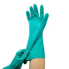 144Pairs/Green Chemical Resistant Diamond Textured Nitrile Gloves Industrial/2XL