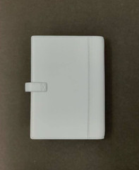 Compact Franklin Covey Baby Blue Leather Botanica Binder *Rare*