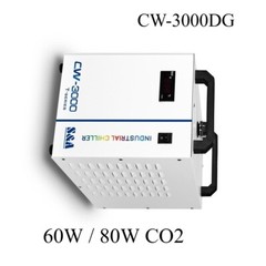 CW-3000DG Thermolysis Industrial Water Chiller with 60W / 80W CO2 Glass Tube NEW
