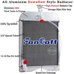 Aluminum Radiator fit Ford 8N 9N 2N Models 8N8005 86551430 W/ Cap