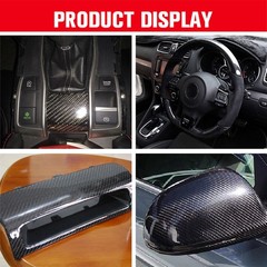 20″ x 10FT Real Carbon Fiber Fabric Cloth Roll 3k 200gsm 2×2 Twill Weave Black