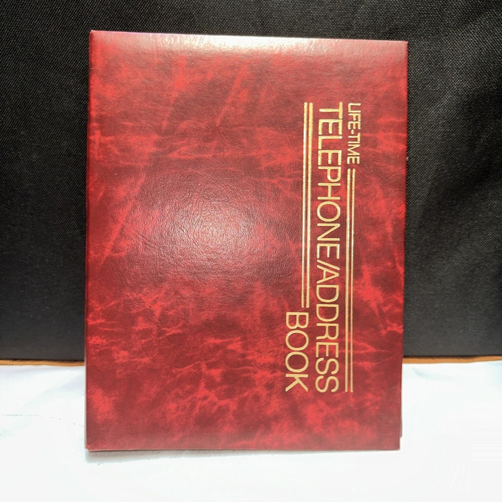 Vintage Life-Time Telephone Address Book Deluxe Craft Chicago Reusable Memo Book