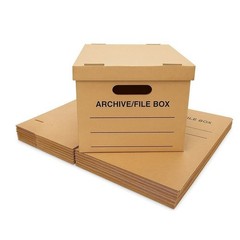 12 – Pack 15x12x10 Small Standard File Storage Moving Box with Lid Letter…