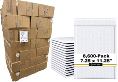 8600x 7.25×11.25 White #1 Padded BUBBLE MAILERS Self-Seal Shipping dvd bag ship