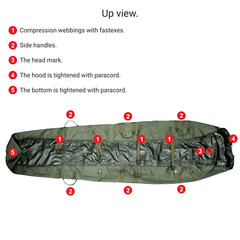 DERBY Tactical Rescue Stretcher Folding Drag Litter Nylon 8 Handles MOLLE Pouch