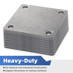 8 Pack Flat Steel Plates, 4” X 4”, Laser Cut A36 Mild Steel, Weldable Sheets