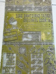 Vintage Metal Printing Plate CHRISTMAS JEWELERS ADVERTISING NEWSPAPER