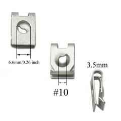 Pro Bamboo Kitchen 50pcs #10 Spring Steel Speed Fastener U Nut Clip U Speed Nut