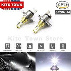 2PS H4 9003 CSP LED Fog Driving Light Bulbs Conversion Kit Super White 6000K