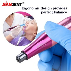 Dental Hygiene Prophy Handpiece Air Motor 4 Holes 4:1 Nose Cone 360°Swivel Pink
